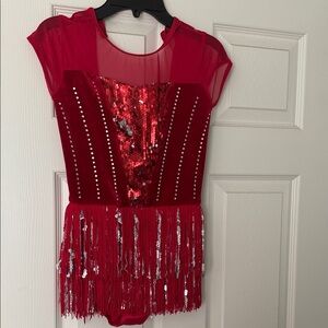 Red Sequin dance Dress
